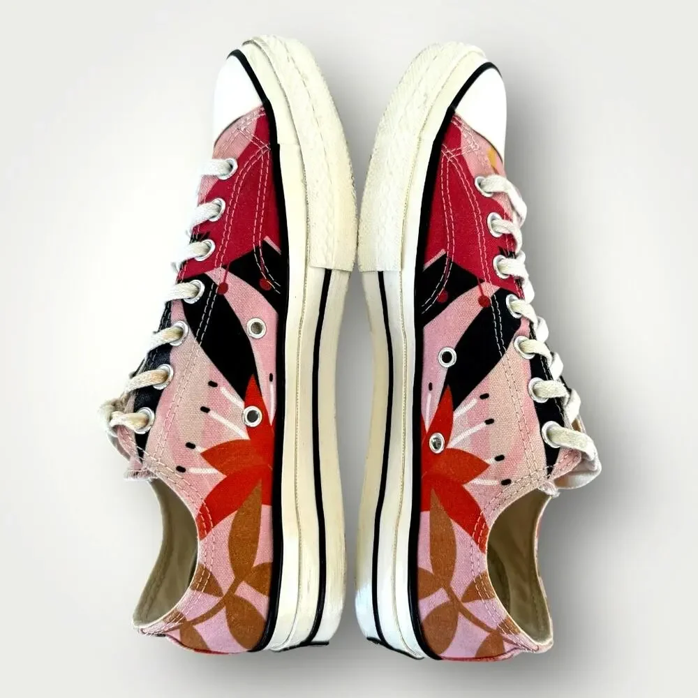 Converse Vintage Chuck Taylor Low Top Sneakers Womens 11 Floral Canvas Laced Up - Picture 5 of 11